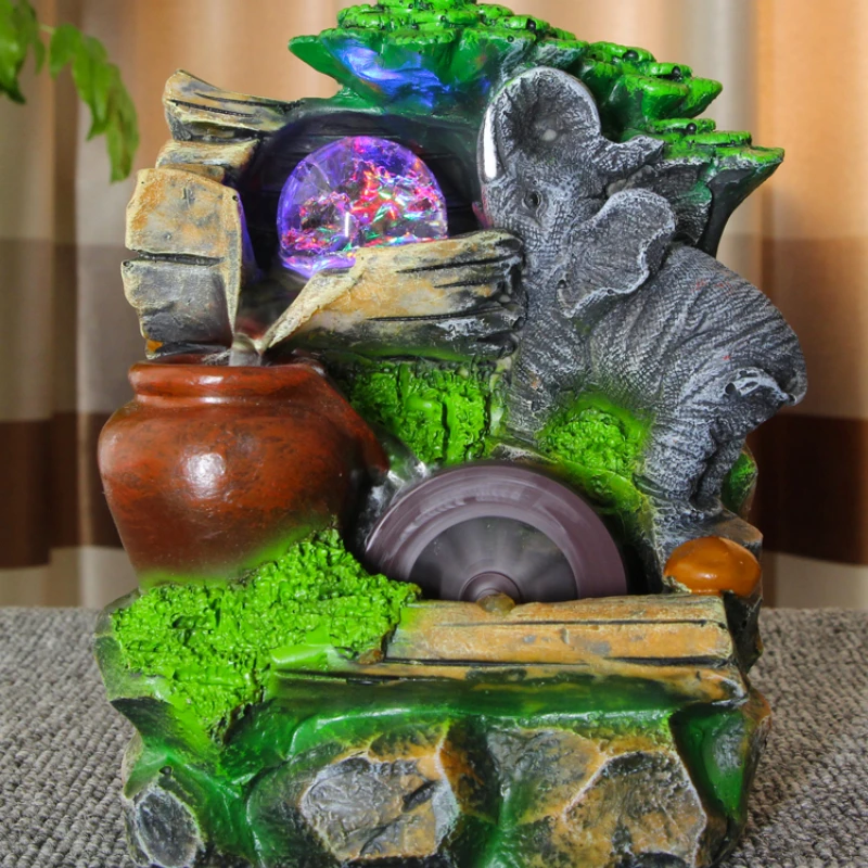 

Decoration Fountain Circulating Water Fengshui Wheel Amass Fortunes Good Fortune Ball Living Room Creative