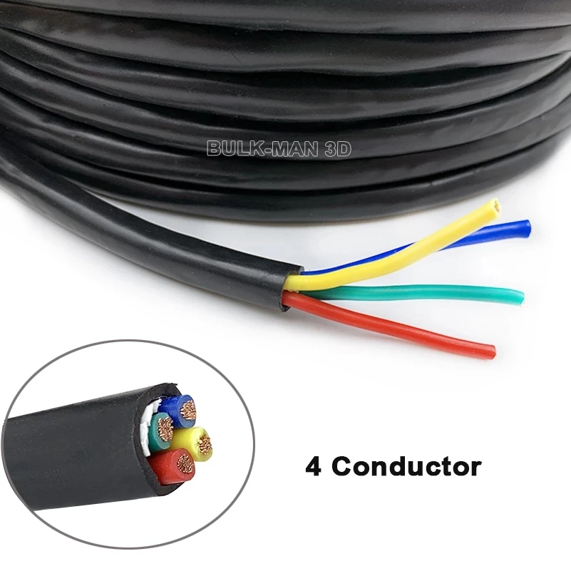 

10 Meter/Lot UL2464 4 Core shielded Cable 16AWG for connecting Spindle motor VFD inverter CNC Engraver Machine