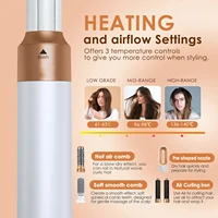 Peigne à air chaud 5-en-1 pour coiffeur, fer à boucler automatique, peigne lissant, sèche-cheveux, cadeau de vacances 3