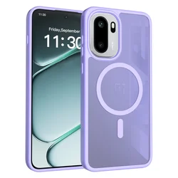 Sleek Ultra - Thin Wireless Charging Case - Silky Smooth Shockproof TPU/PC Cover with MagSafe Compatibility for OnePlus Ace 6T (Purple)