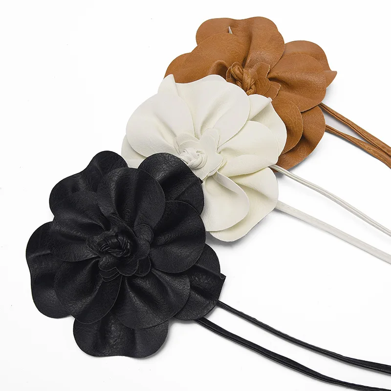 2025 Floral Waist Chain Women Flower Decorative Luxury Rope Belts Woven Waistband Strap Waist Braid Tie Bohemian Belts for Women