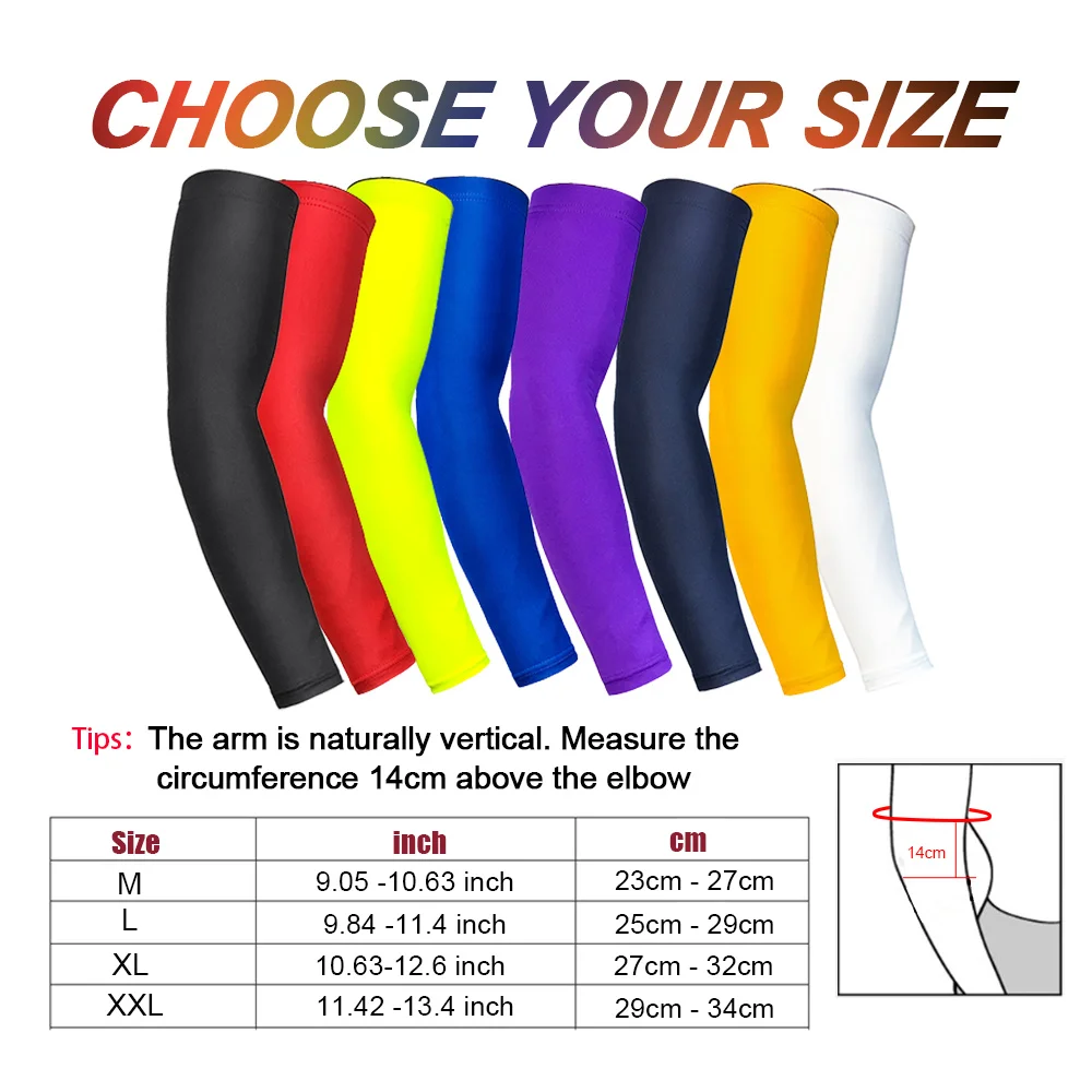 Breathable Quick Dry UV Protection Running Arm Sleeves Basketball Elbow Pad Fitness Armguards Summer Sports Cycling Arm Warmer sun protection arm sleeves,arm sleeves,cooling arm sleeves,basketball elbow protectors