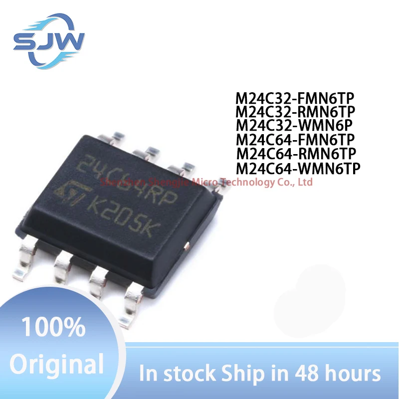 

M24C32-FMN6TP M24C32-RMN6TP M24C32-WMN6P M24C64-FMN6TP M24C64-RMN6TP M24C64-WMN6TP encapsulation SOIC8 EEPROM CHIP