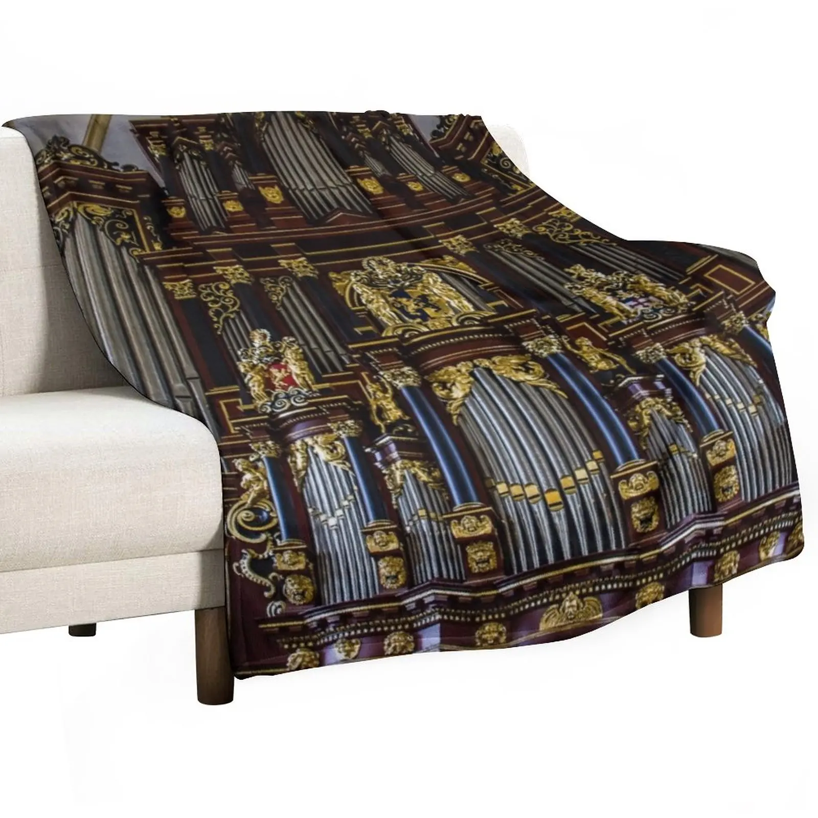 

Rose wood England bath abbey pipe organ Throw Blanket For Sofa Furry Blankets