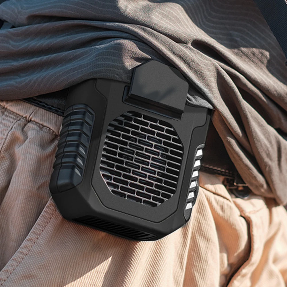 Mini Hanging Neck Fan Portable Air Cooler USB Rechargeable Strong Wind Bladeless Fan 3 Wind Speed for Summer Fishing Climbing
