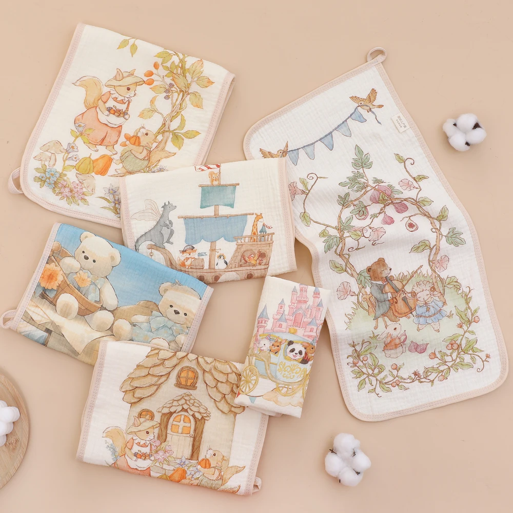 Cotton Muslin Baby Burp Cloths 2