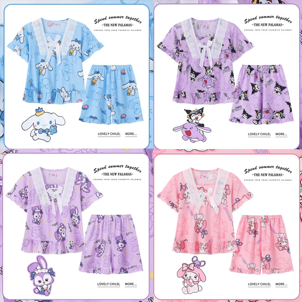 

Детская Пижама с коротким рукавом и шортами Sanrios Melody Kawaii