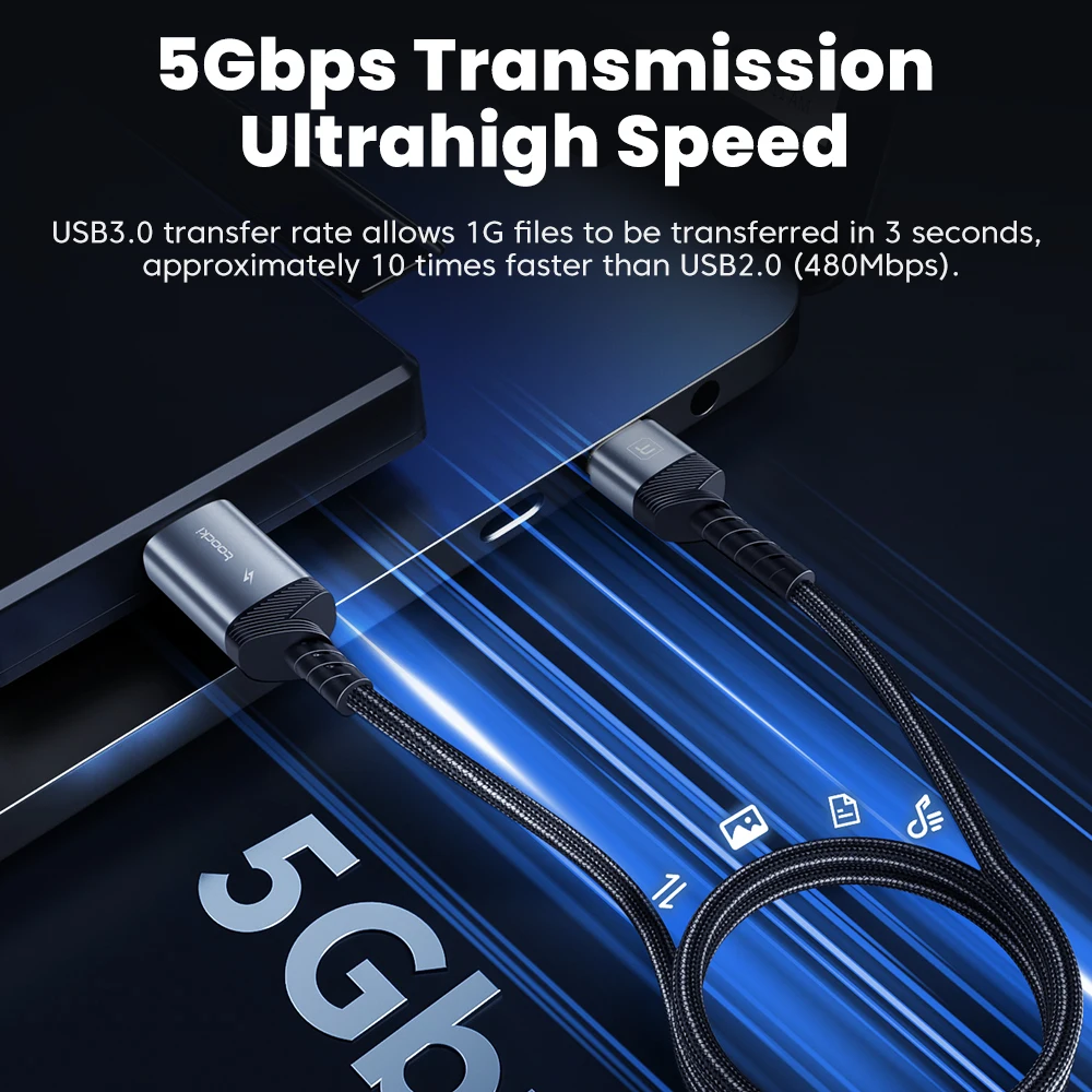 투키 USB 3.0 케이블 남성-여성 USB 연장 케이블 5Gbps 고속 전송 알루미늄 합금 데이터 코드 PC TV 노트북용