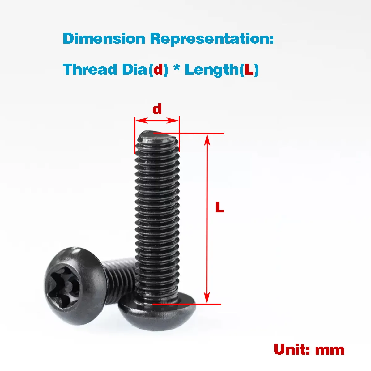 

Black 304 Stainless Steel Torx Anti-Theft Screw/Round Head Screw/Flat Head Bolt M3M4M5M6M8M10