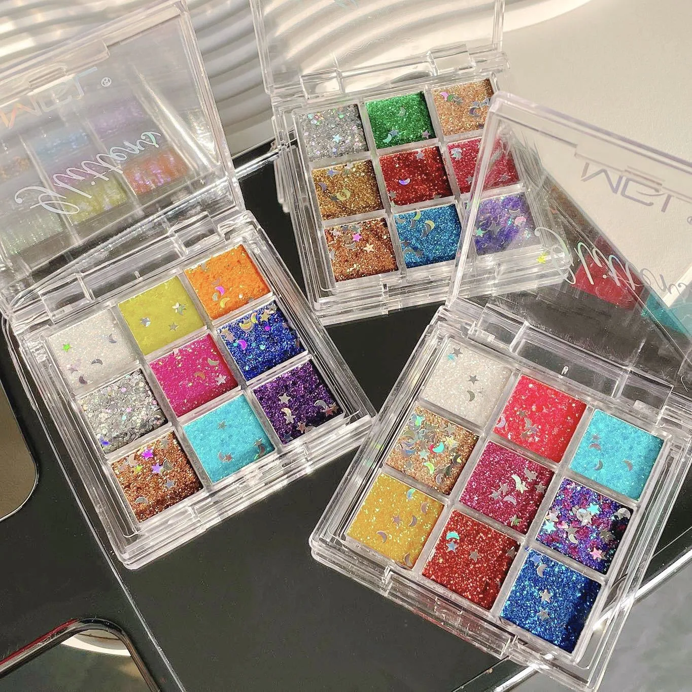 Glitter Gel for Eyes Hair Body Face Shimmer Diamond Eye Shadow Sequins Gel Cream Flashing Nail Stickers Festival Makeup Decor holographic glitter makeup,glitter gel makeup,glitter makeup