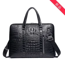 alligator Leather briefcase men's business handbag men Backpack for Teenager Cheap Laptops Passport Cover Bags Free shipping