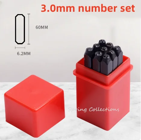 1set 1.5mm/2mm/2.5mm/3.0mm Carbon Steel Number Punch Letter Punch Hand Stamp Stamping Case Hand Tools