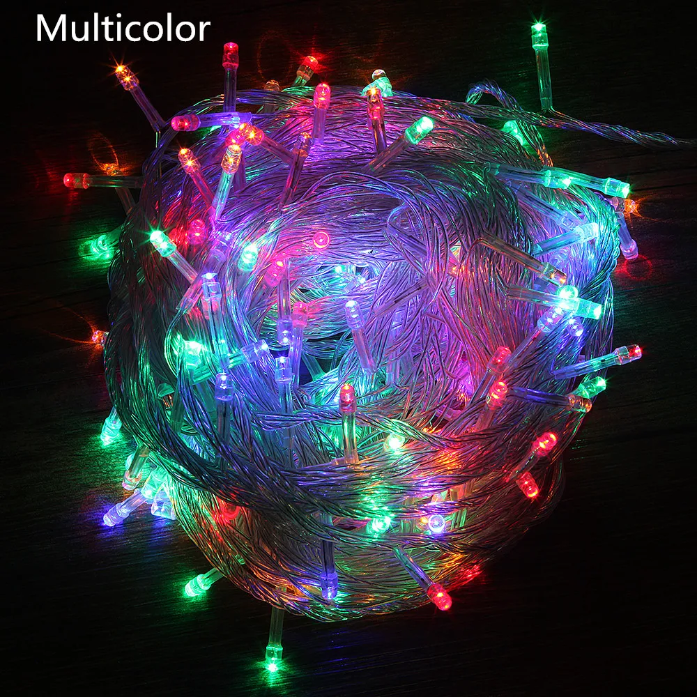 thumbnail image 1 of Guirnalda de luces LED de 100 m, 50 m, 30 m, 20 m, 10 m y 5 m para Navidad, enchufe europeo, 220 V, para exteriores, 1 of 5