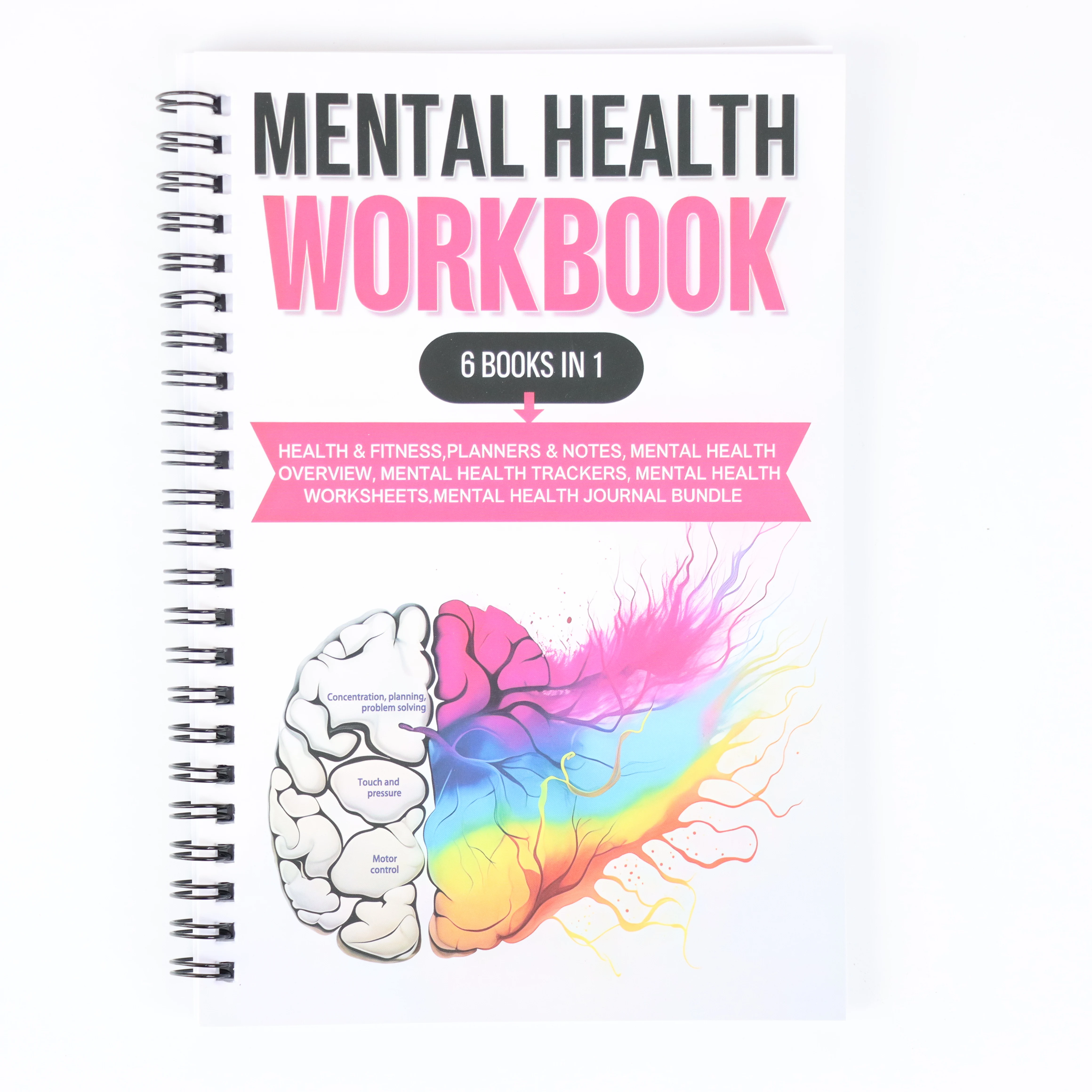 A5 daily mental health journal - self-care workbook with mood tracker, relaxation guide and patience exercises, perfect for b 3