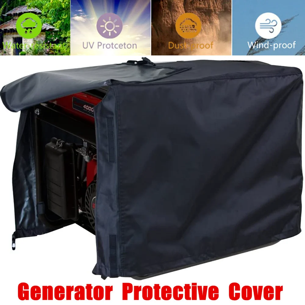 Patio Furniture Cover Outdoor Generator Waterproof Cover Portable 210D Oxford Cloth Weatherproof Universal Dustproof Generator Cover All Weather