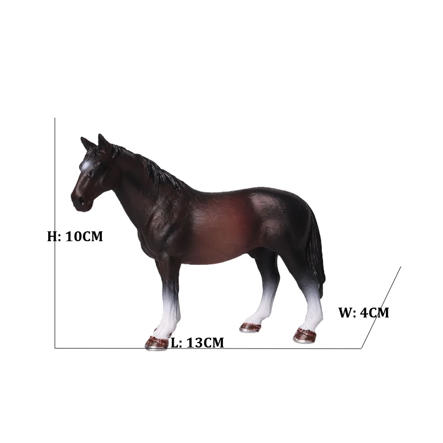 Large Realistic Horse Figurine with Detailed Textures – Farm Animal Toy & Party Decoration