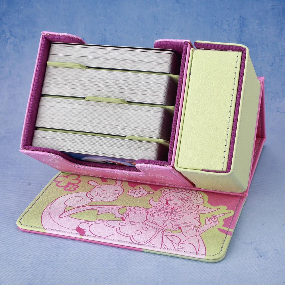 Nurse Dragonmaid Deck Boxes Dicewinder for YGO PTCG,Fits 100 Double-Sleeved Cards,Dice Tray Card Storage Box for TCG OPCG MTGame