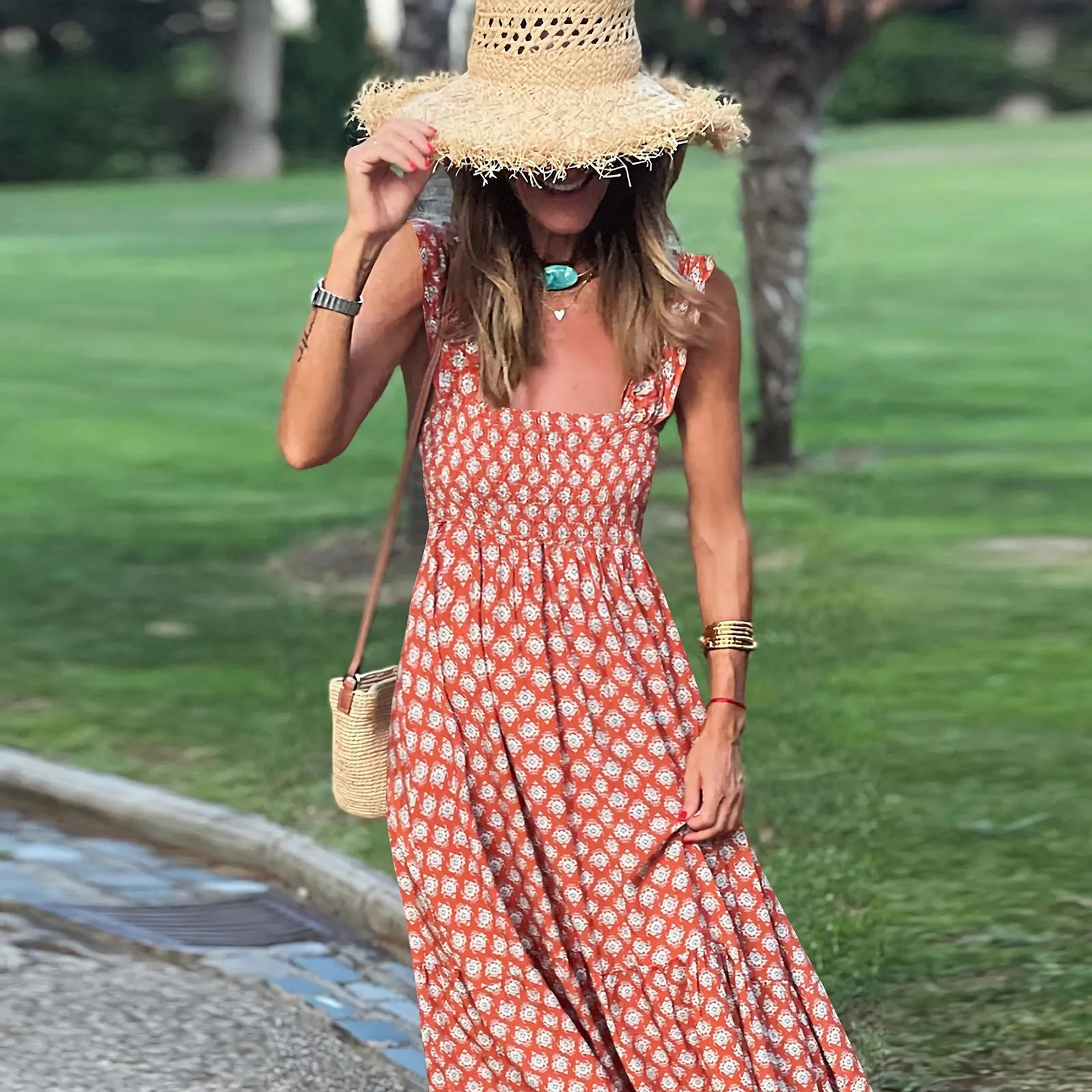 Vestido Largo Foral Para Coproiso En La Playa Vestidos Elegantes