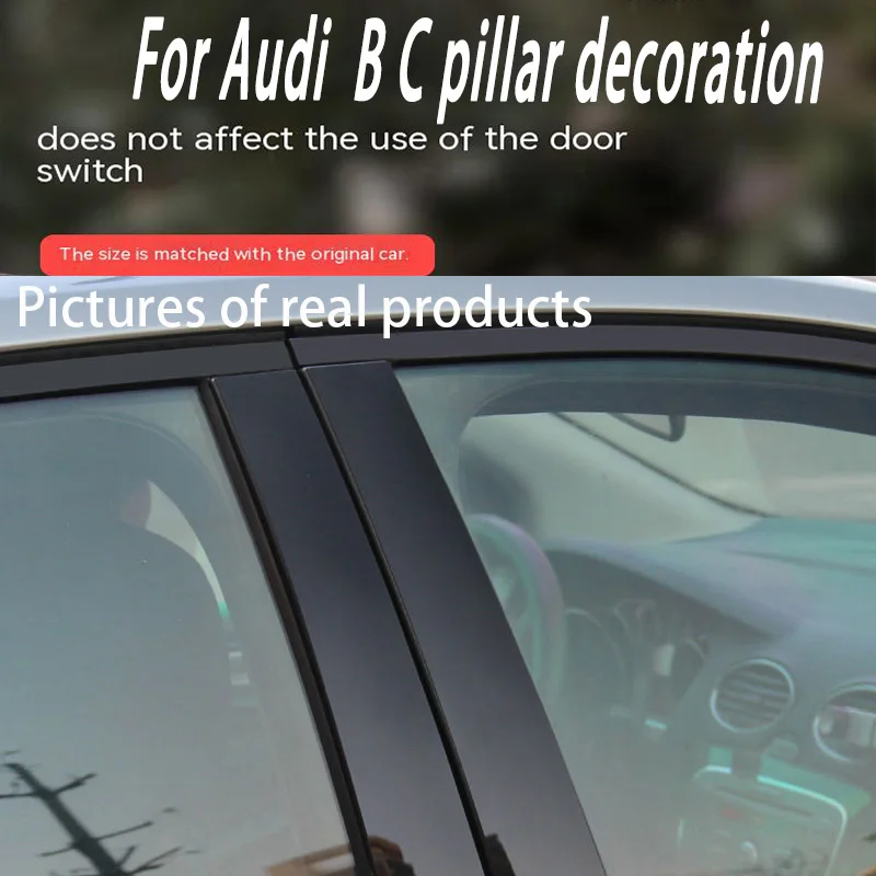 

For Audi 2005-2011 2012-2018 2019-2022 A6L Car BC Pillar Middle Central Column PC Window Trim Decoration Protection Stickers