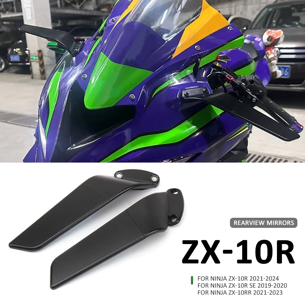 

Motorcycle Adjustable Aluminum Rearview Mirrors Wind Wing Mirror For KAWASAKI Ninja ZX10R ZX-10R SE ZX10RR ZX-10RR ZX 10 R RR