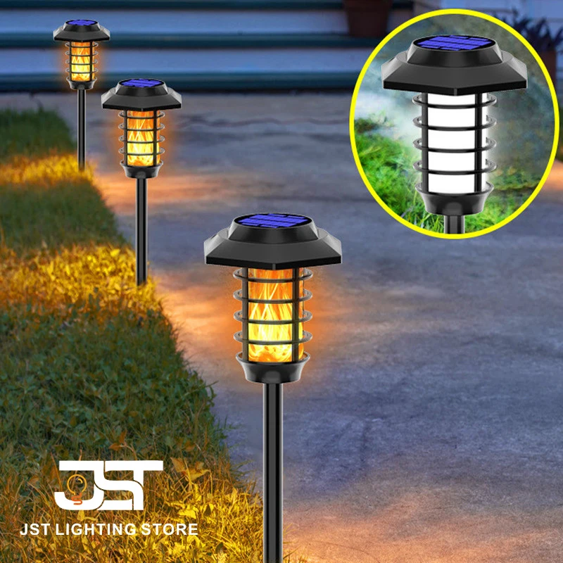 Solar LED Lawn Lamps Outdoor Courtyard Ground Plug Lawn Lamp Home Garden Decoration Waterproof Landscape Flame Light