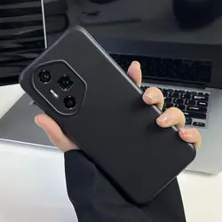 Luxury White Matte Soft Case - Ultra - Thin Full Cover with Fine Hole Design for HONOR 400 Pro (Black)