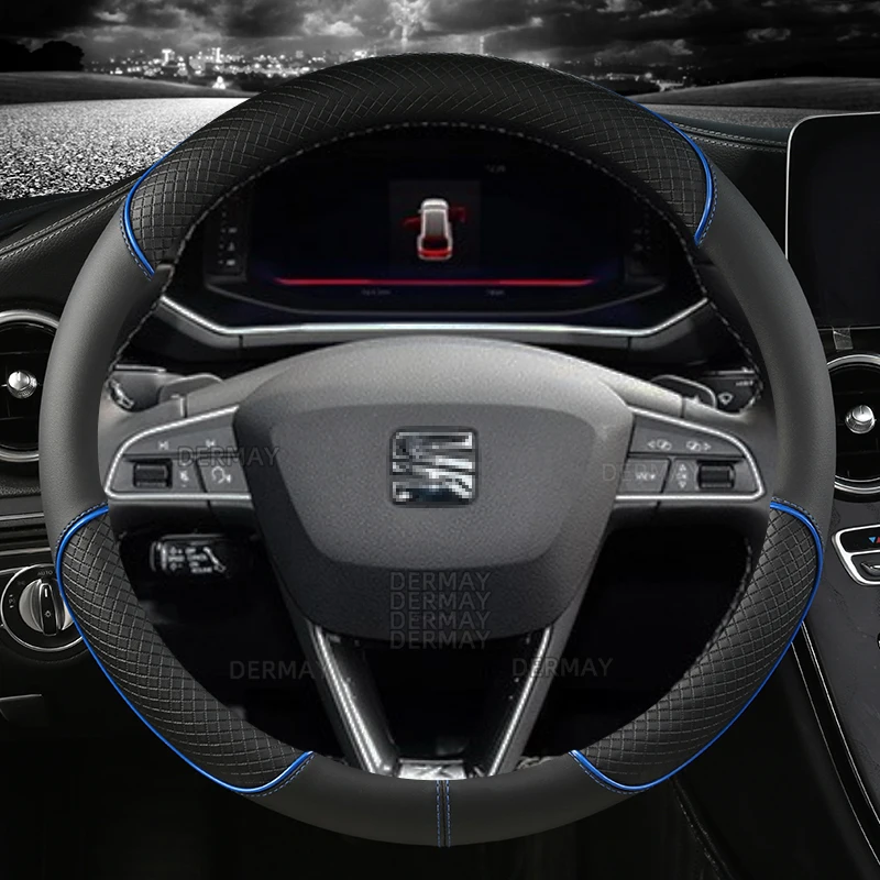 for Seat ibiza 6L 6J 6P 6F KJ1 FR Car Steering Wheel Cover PU Leather Non slip Auto Accsesories Fast Shipping AliExpress