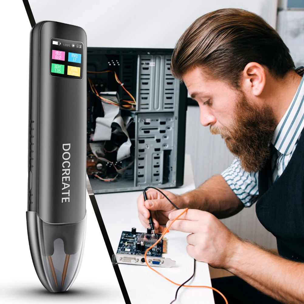 Battery Spot Welder 99/11 Gears Adjustable Handheld Spot Welder Machine Automatic Manual Mode for 18650 Battery Nickel Sheet