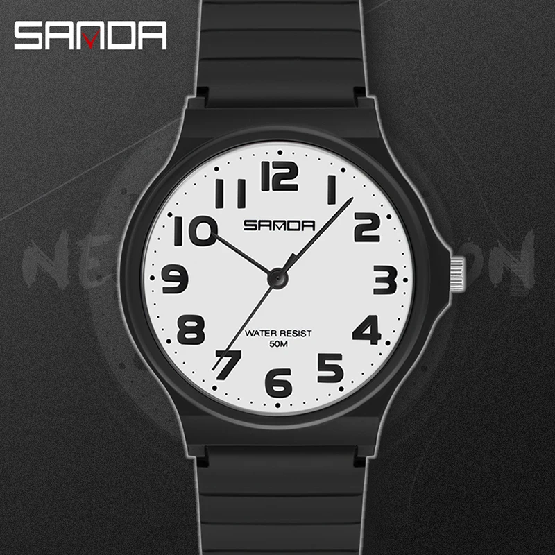 2023 New Top SANDA 6004 Women Watches Luxury Brand Sports Ladies Watch Fashion 50M Waterproof Digital Wrist Watches For Women