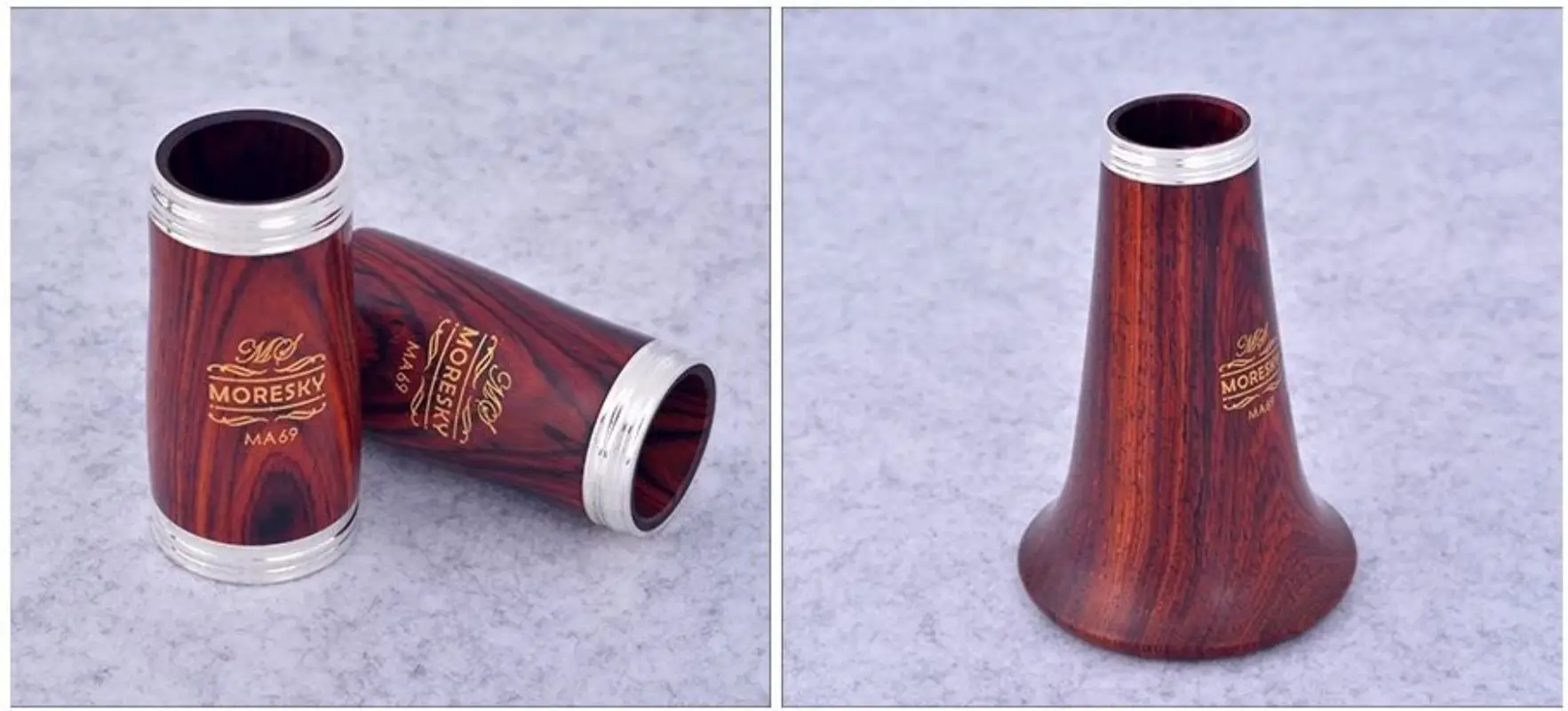 MORESKY Professional Cocobolo Clarinet A Tune 17 Keys Silver Plated Klarinet In La MA69