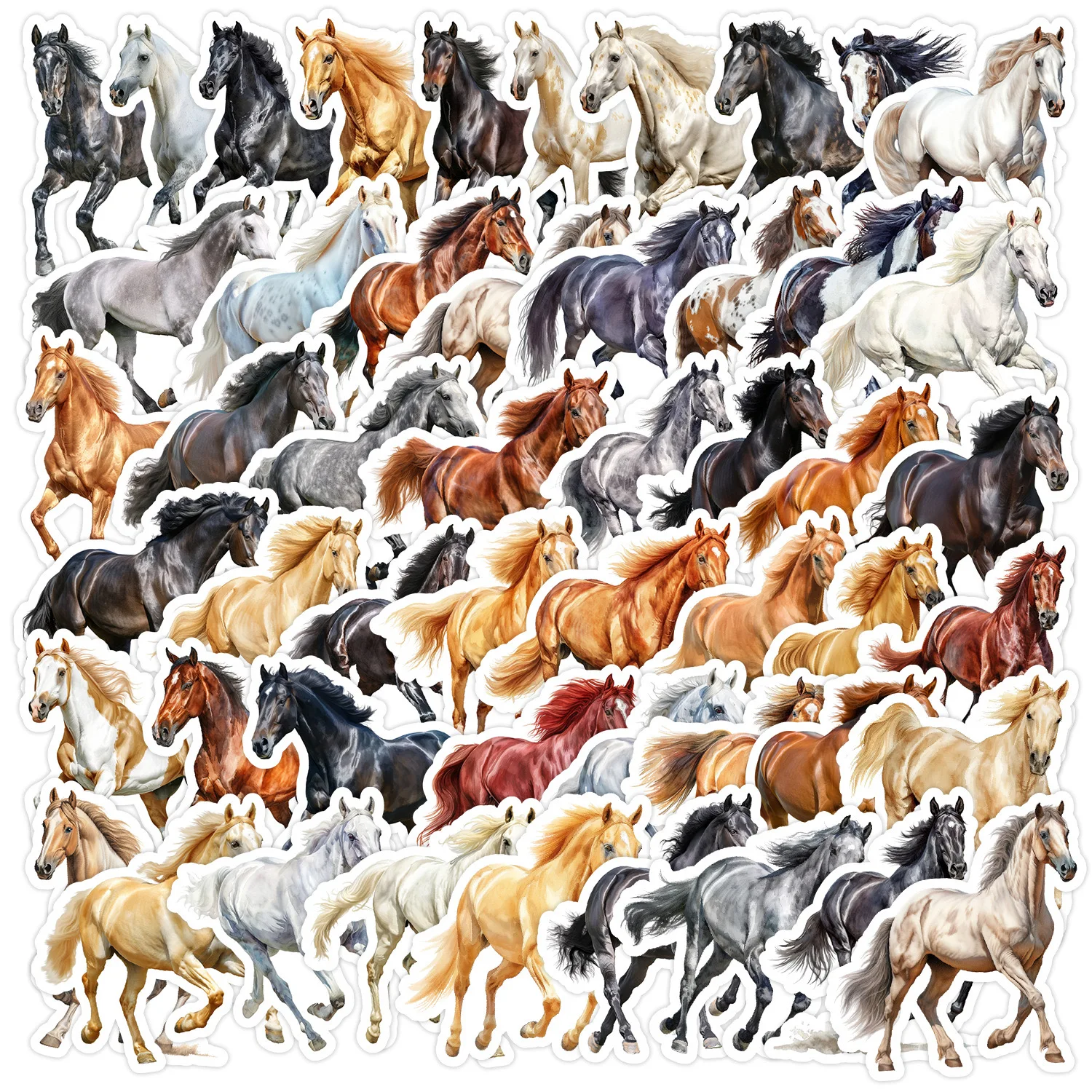 Cartoon Stickers Decorative Stickers Colorful Stickers Paper Stickers Animal Stickers Kawaii Stickers Car Sticker Decal Cartoon Animal Stickers 10/50pcs Cute Cartoon Horse Stickers Watercolor Decals Kid Toy Laptop Motorcycle Luggage Snowboard Fridge Car Waterproof Sticker