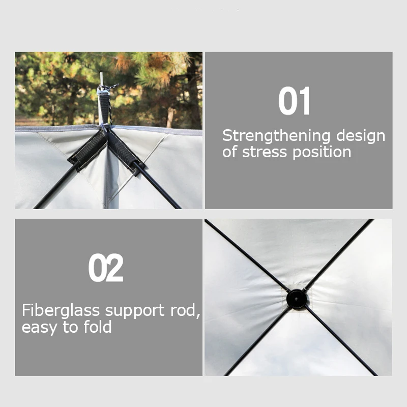 Camping Windscreen Folding Windproof Shield Sunshade Outdoor Camping Wall Large Area Tent Equipment