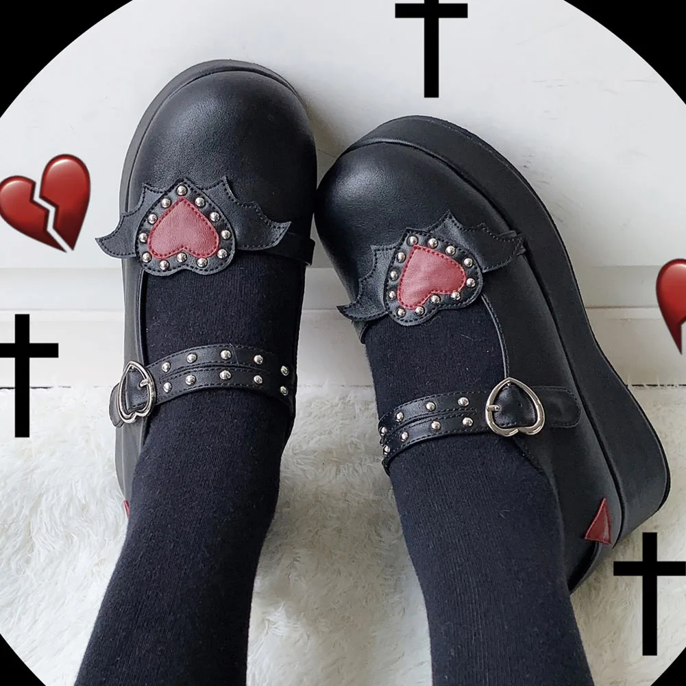 Brand Design Gothic Style Female Mary Janes Pumps Platform Wedges Appliques 2022 Spring Sweet Leisure Comfy Woman Shoes | Обувь
