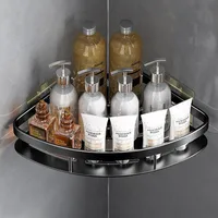 Bathroom Shelf Aluminum Alloy Shampoo Rack Makeup Storage Organizer Shower Shelf Bathroom Accessories No Drill Wall Corner Shelf 2
