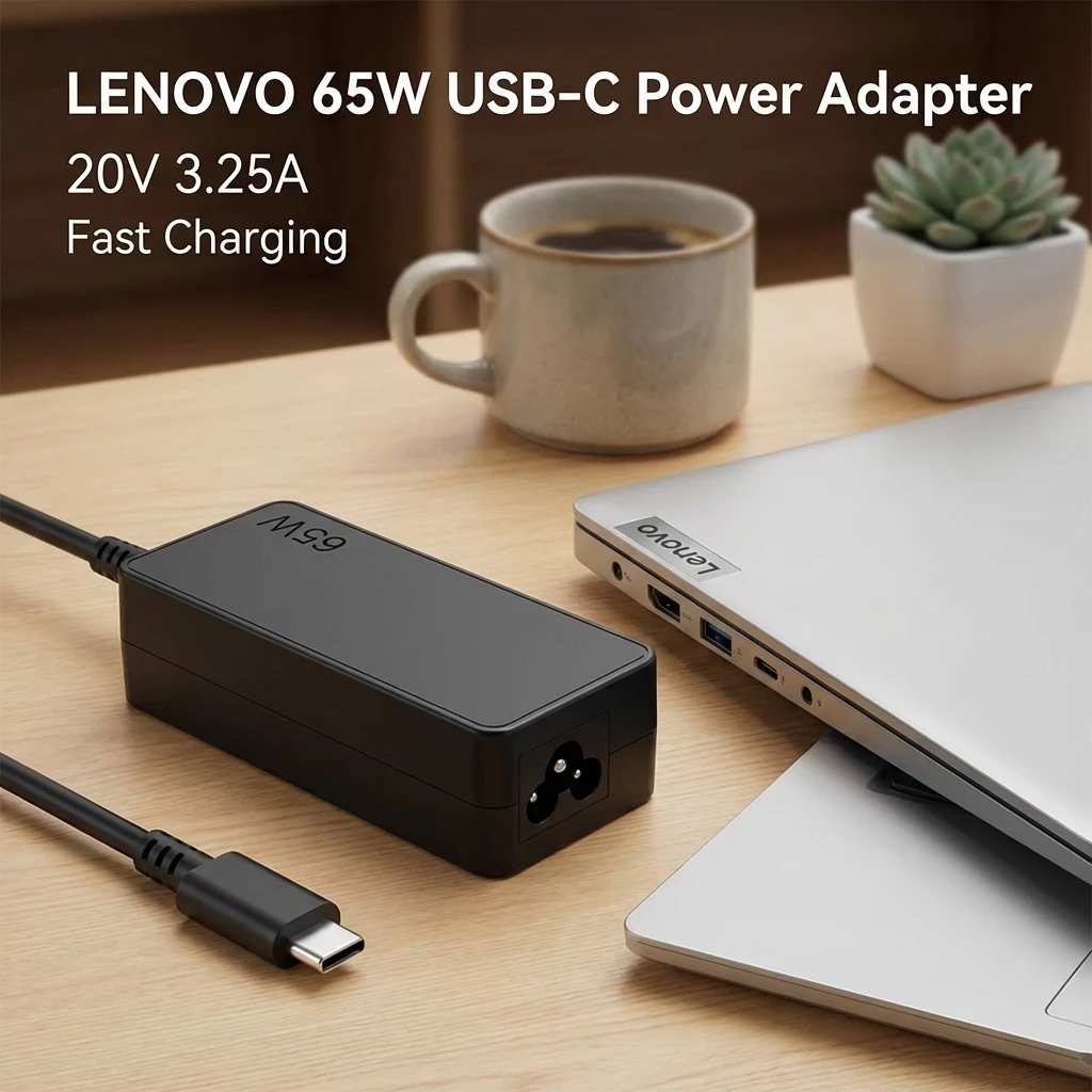 새로운 20v3.25a 65w 타입-C 전원 어댑터 레노버 씽크패드 X1 카본 X270 X280 T580 P51s P52s E480 E470 S2용 노트북 충전기