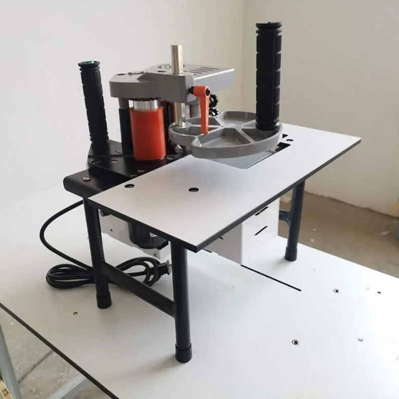 1100W Small Manual Edge Banding Machine Double Side Gluing Portable Edge Bander Woodworking Banding Machine 220V Factory