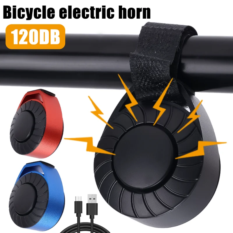 120db Electric Bicycle Horn 5 Sound Modes Bike Bell Ring Mountain Road