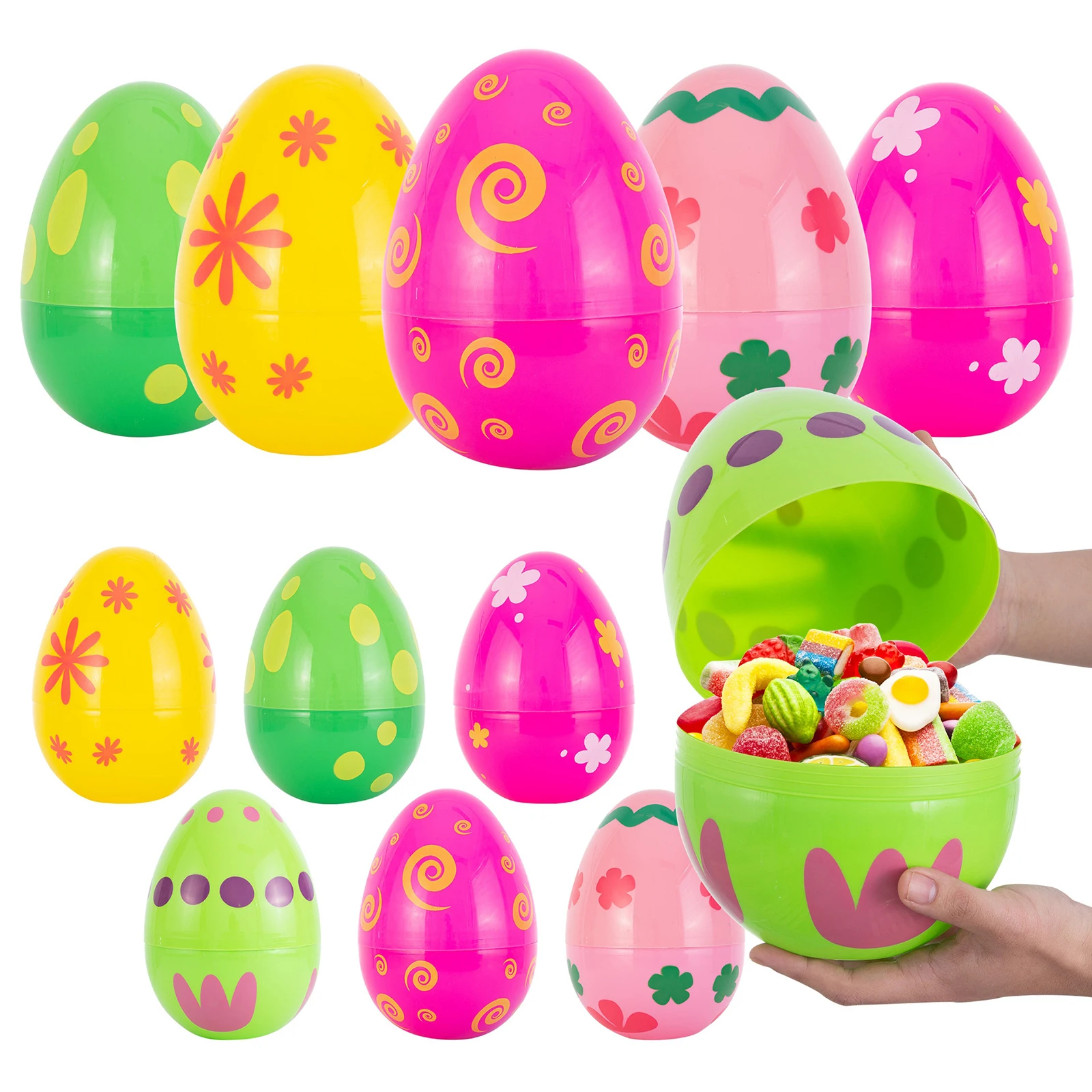 Confezione 24 Uova Di Pasqua Riempibili In Plastica 7,6 Cm - Ideali Per Cestini, Caccia Alle Uova E Festività - 2