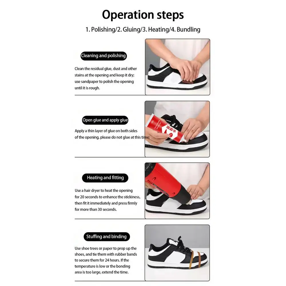 Shoe Sole Glue 60ml Boot Glue Strong Leather Adhesive Shoe Glue Repair Adhesive Sneaker Glue Sole Repair For Sports Shoes
