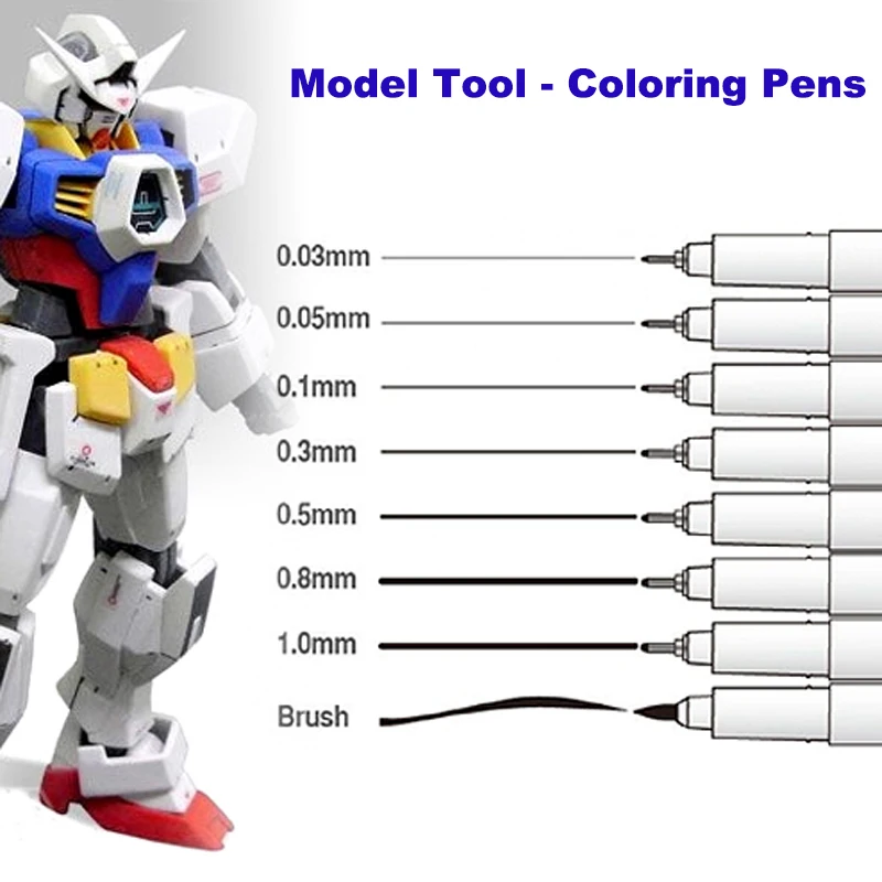 

Model Making Tool Extremely Fine Coloring Line Marker Waterborne Line Marker Pen Black 0.03/0.05/0.3/0.5/0.8/1.0mm
