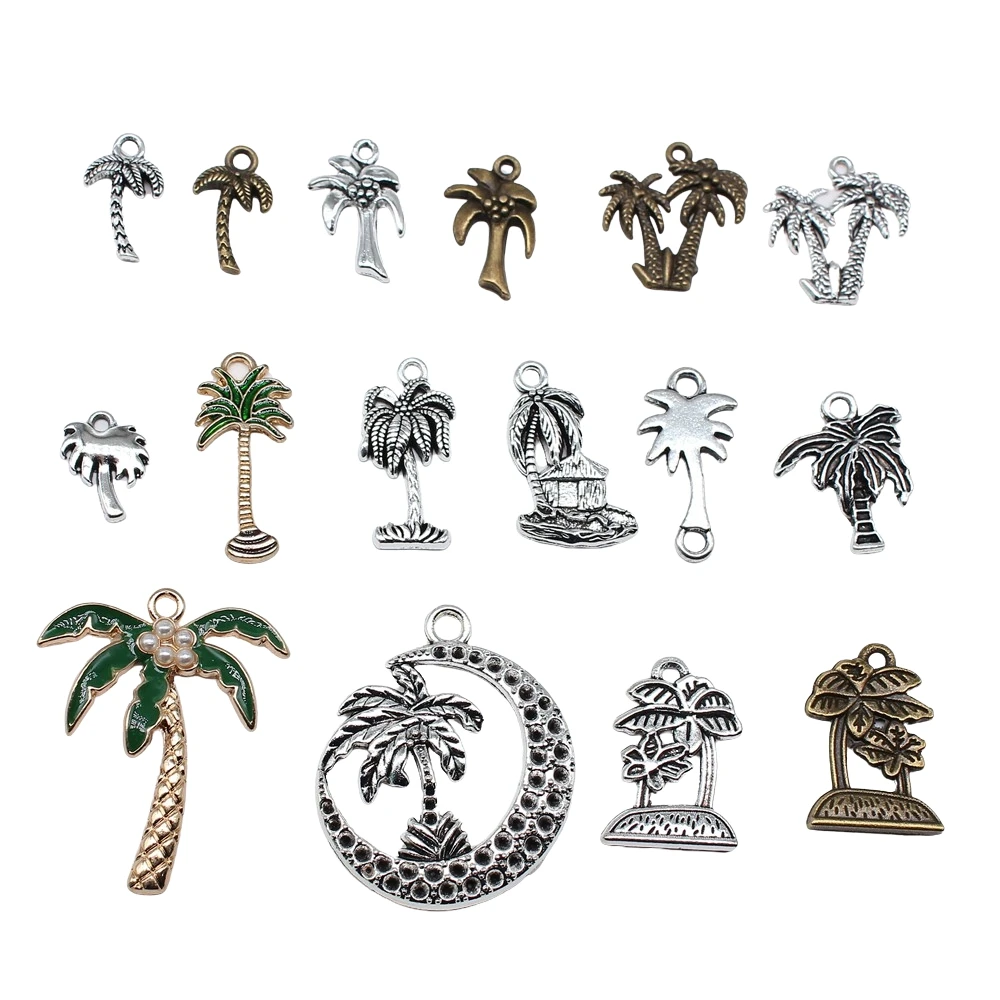 

10pcs Coconut Tree Palm Tree Charms Pendants Making DIY Handmade Findings DIY Handmade Craft