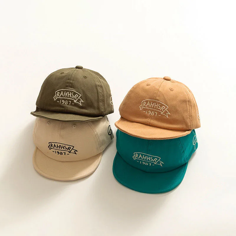 

Summer Baby Baseball Cap Casual Letter Infant Boys Girls Peaked Caps Solid Color Adjustable Toddler Kids Peaked Hat