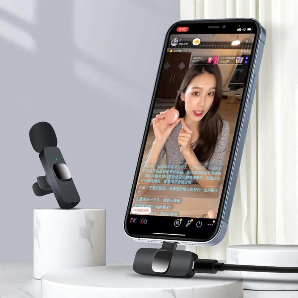 

Lavalier Microphone 1 Set Convenient 1 Drag 2 Automatic Pairing Widely Compatible Collar Clip MIC for Office