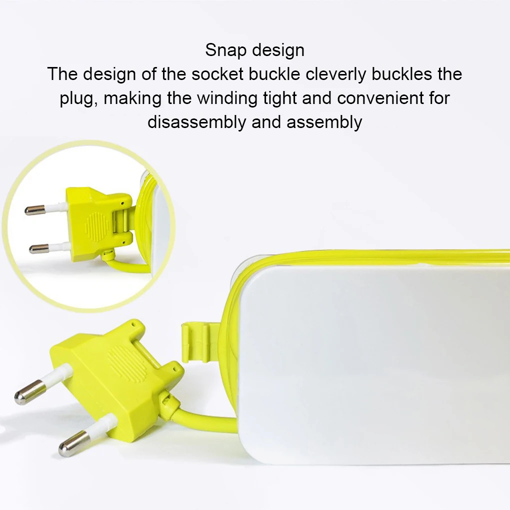 EU Plug Power Strip Extension Cable Electrical Socket 4 USB Ports For Home Office Yellow White Power Strips