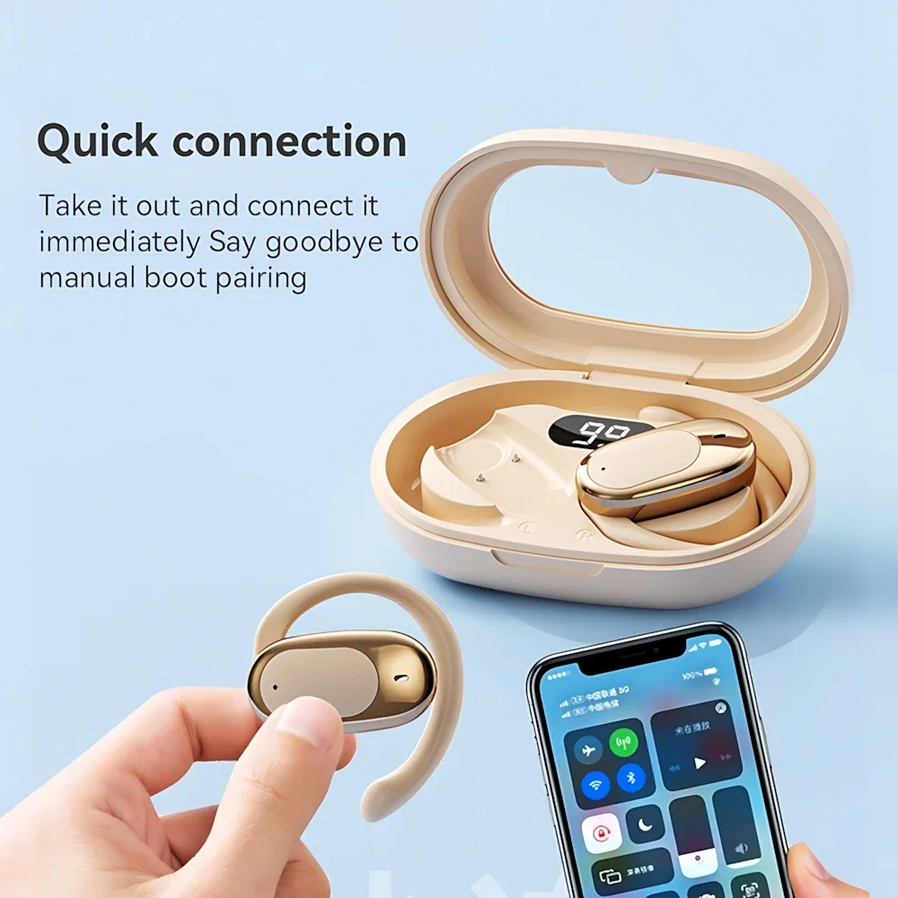OWS Wireless Headphone Bluetooth Headset Smart Adjustable Touch Sports Waterproof Earbuds Stereo Music Earphone For Xiaomi Phone 5