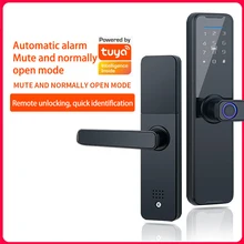 

Aubess Tuya Biometric Fingerprint Security Intelligent Smart WiFi APP Password Electronic Door Lock Smart Card / Password/ Key