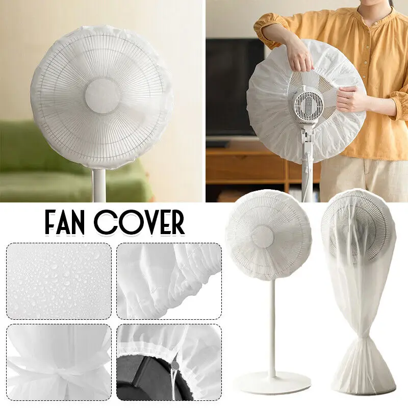 1pc Waterproof Dustproof Round Fan Cover Short Long Style Fan Dust Bag Electric Dust Cover Case Home Decoration New