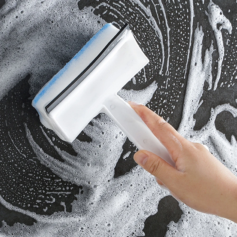 Window Cleaner Window Glass Cleaning Brush Sponge Wiper Mirror Bathroom Wall Shower Squeegee Home