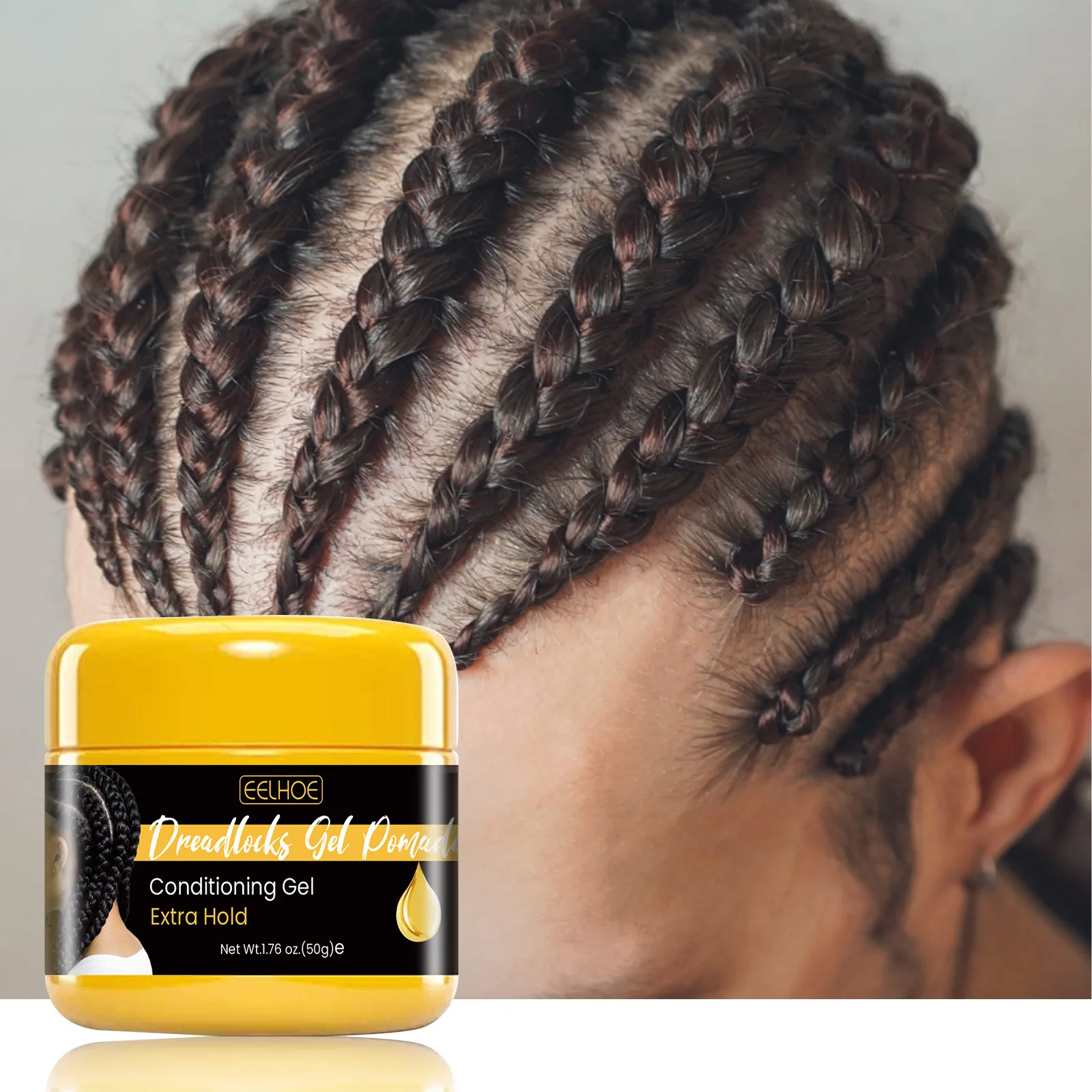 헤어젤 Hair Braiding Gel Strong Hold Cornrow Twist Strong Hold Pomade Anti-Frizz Shaping Anti Break Styling Waxes Cream Hair Care