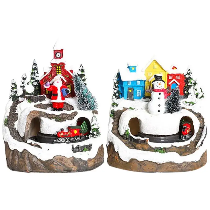 

Christmas Santa Decoration Creative Luminous Resin Ornament Home Bedroom Decor Table Centerpiece Christmas Holiday Party Decor